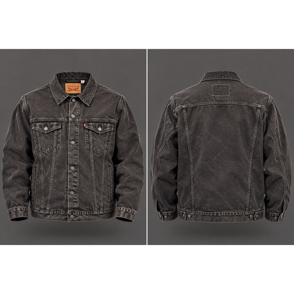 levis Trucker Jean Jacket Mens 4XL faded black y2k preppy
